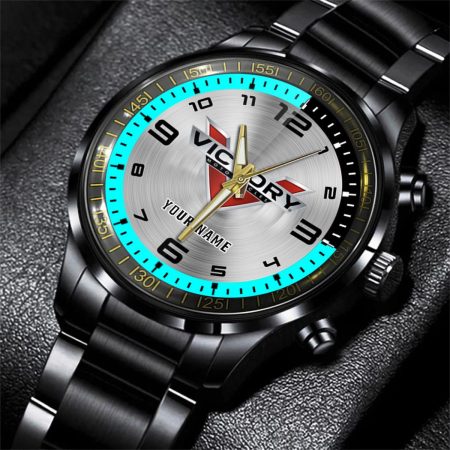 Victory Motorcycles Motorcycle Personalized Black Stainless Steel Hand Watch For Fan