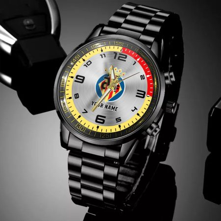 Villarreal LaLiga Personalized New Black Hand Watch Gifts For Fans