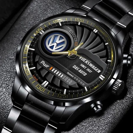 Volkswagen Car Personalized Black Hand Watch Gift For Fans