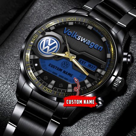 Volkswagen Car Personalized Black Hand Watch Gift For Fans