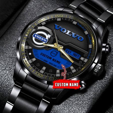 Volvo Car Personalized Black Hand Watch Gift For Fans