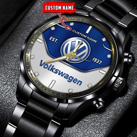 Volvo Car Personalized Black Hand Watch Gift For Fans