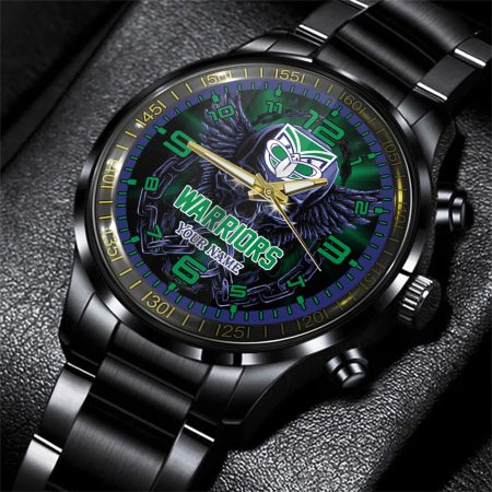 Warriors NRL Personalized 3D Men Skull Hand Watch Gift For Fans For Father For Fan