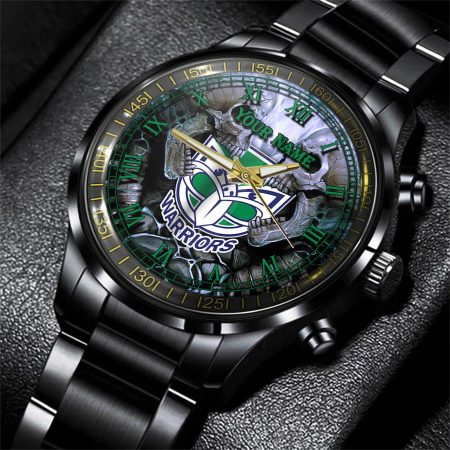 Warriors NRL Personalized 3D Men Skull Hand Watch Gift For Fans