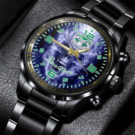 Warriors NRL Personalized Black Hand Watch Gift For Fans