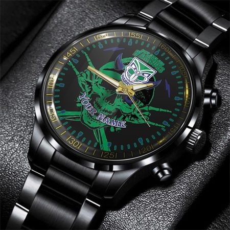 Warriors NRL Personalized Black Hand Watch Gift For Fans