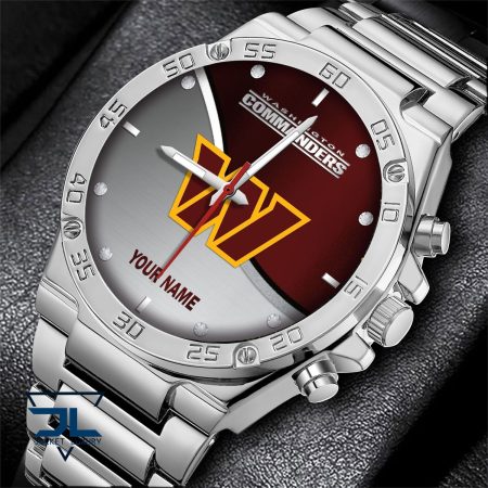 Washington Commanders NFL Personalized Black Hand Watch Gifts For Fans