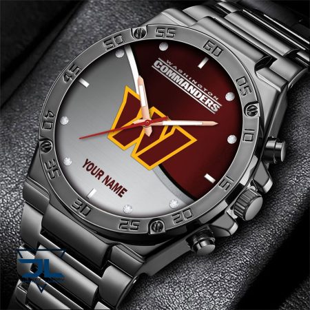 Washington Commanders NFL Personalized Black Hand Watch Gifts For Fans