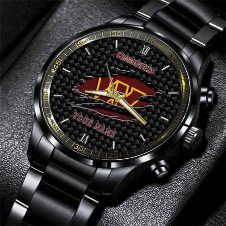 Washington Commanders NFL Personalized Sport Black Fashion Watch
