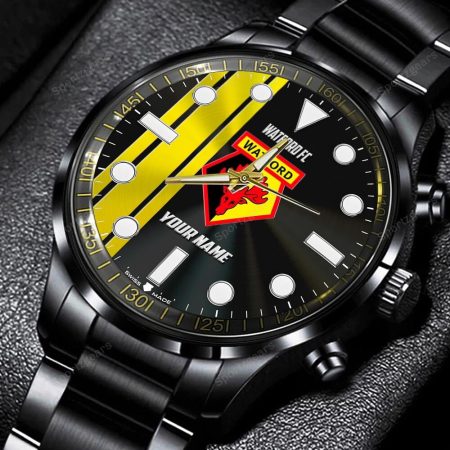 Watford FC Personalized New Black Hand Watch Gift For Fans