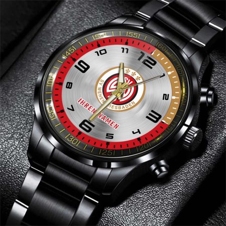 Wehen Wiesbaden Bundesliga Personalized Black Stainless Steel Hand Watch For Fan