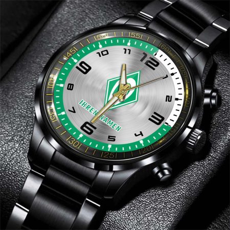 Werder Bremen Bundesliga Personalized Black Stainless Steel Hand Watch For Fan