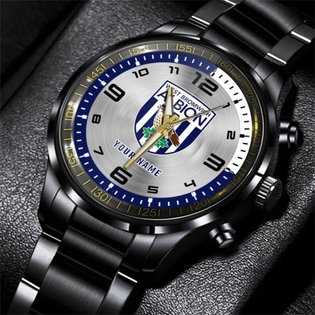 West Bromwich Albion EFL Personalized Black Stainless Steel Hand Watch For Fan