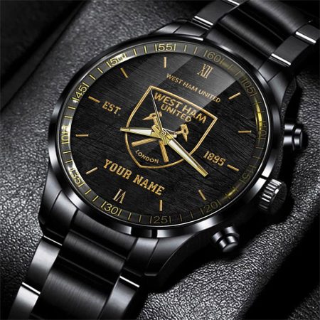 West Ham United EPL Personalized Black Hand Watch Gift For Fans