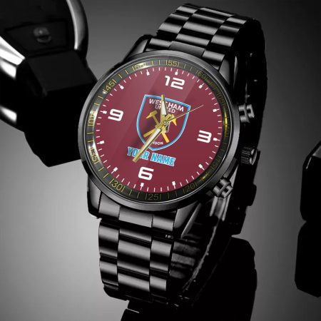 West Ham United EPL Personalized Black Hand Watch Gifts For Fans