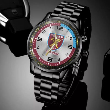 West Ham United EPL Personalized Black Hand Watch Gifts For Fans