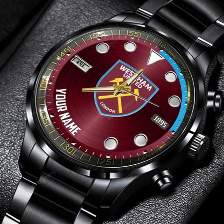 West Ham United EPL Personalized New Black Hand Watch Gift For Fans