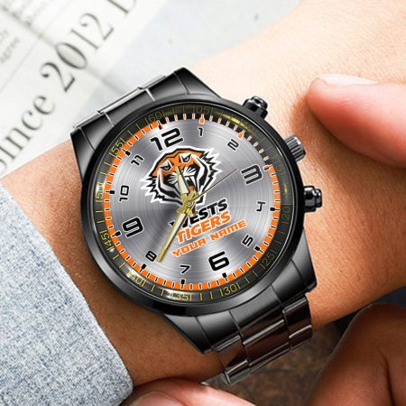 Wests Tigers NRL Personalized Black Hand Watch Gift For Fans