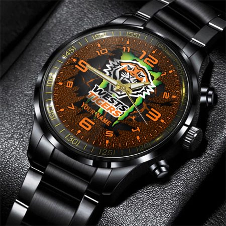 Wests Tigers NRL Personalized Style 3D Men Hand Watch Gift For Fans