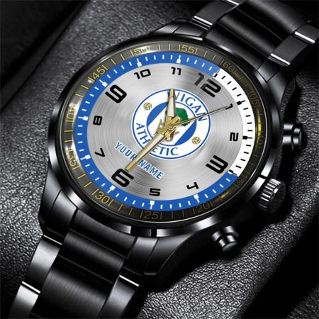 Wigan AthleticEFL Personalized Black Stainless Steel Hand Watch For Fan