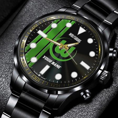 Wolfsburg Bundesliga Personalized New Black Hand Watch Gift For Fans