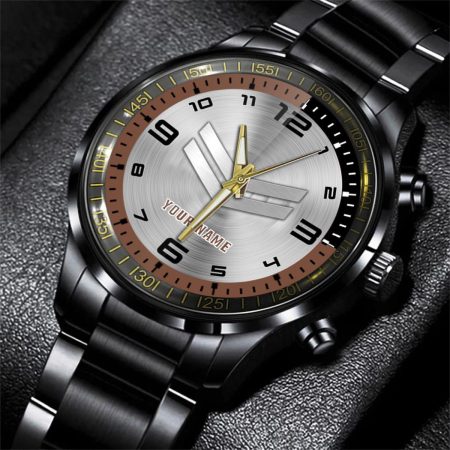 Yanmar Tractor Personalized Black Stainless Steel Hand Watch For Fan