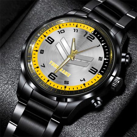 Yanmar Tractor Personalized Black Stainless Steel Hand Watch For Fan