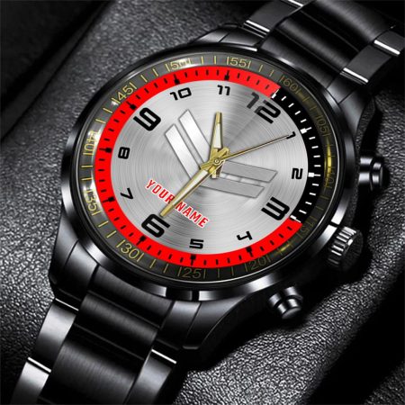 Yanmar Tractor Personalized Black Stainless Steel Hand Watch For Fan