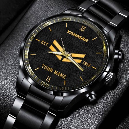 Yanmar Tractor Personlazied Black Fashion Hand Watch Gifts For Dad