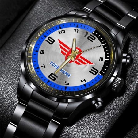 Zundapp Motorcycle Personalized Black Stainless Steel Hand Watch For Fan