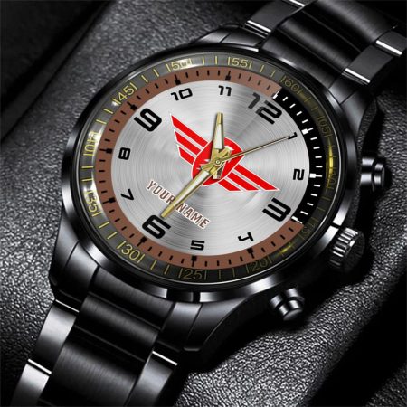 Zundapp Motorcycle Personalized Black Stainless Steel Hand Watch For Fan