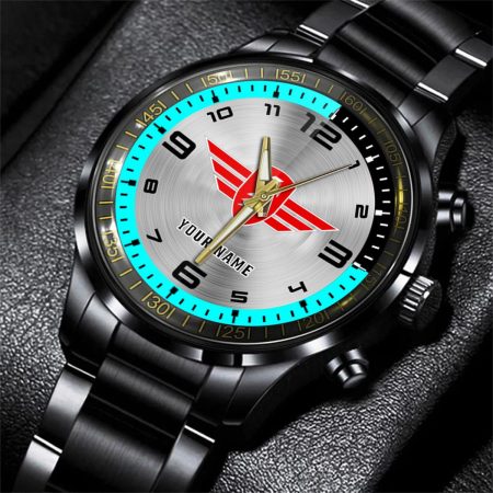 Zundapp Motorcycle Personalized Black Stainless Steel Hand Watch For Fan