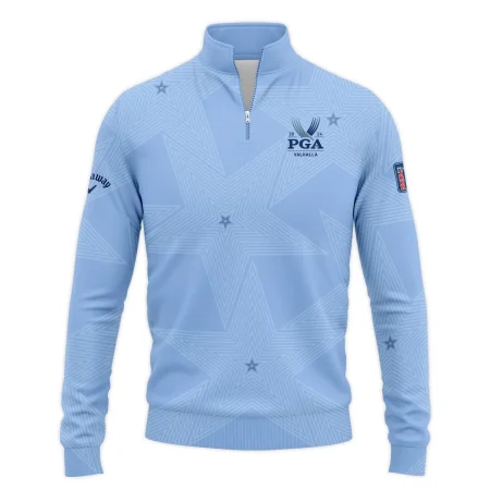 Golf Blue Color Star Pattern 2024 PGA Championship Valhalla Callaway Quarter-Zip Jacket Style Classic