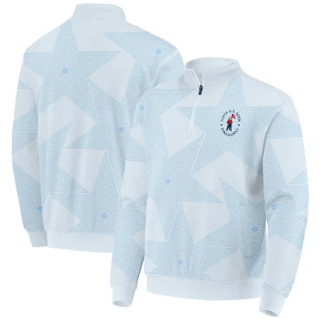Golf Sport 124th U.S. Open Pinehurst Quarter-Zip Jacket Sports Star Sripe Light Blue Quarter-Zip Jacket