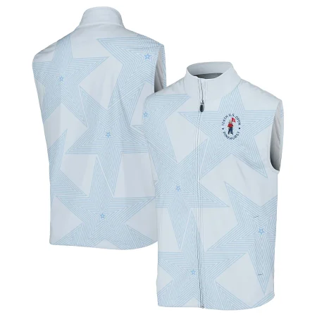 Golf Sport 124th U.S. Open Pinehurst Sleeveless Jacket Sports Star Sripe Light Blue Sleeveless Jacket