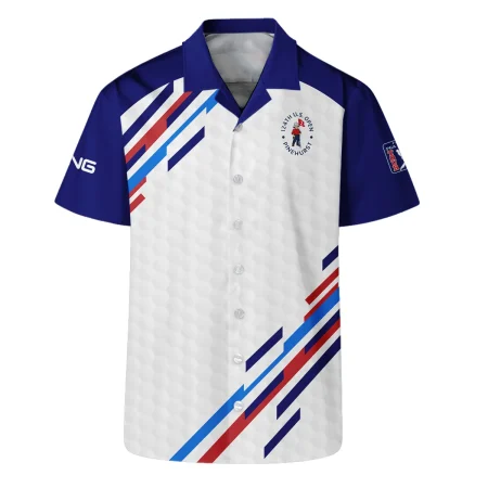 Golf Sport Ping 124th U.S. Open Pinehurst Hawaiian Shirt Blue Red Golf Pattern White All Over Print Oversized Hawaiian Shirt