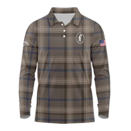 Golf Striped Polo Vintage Style 124th U.S. Open Pinehurst Callaway Long Polo Shirt Style Classic