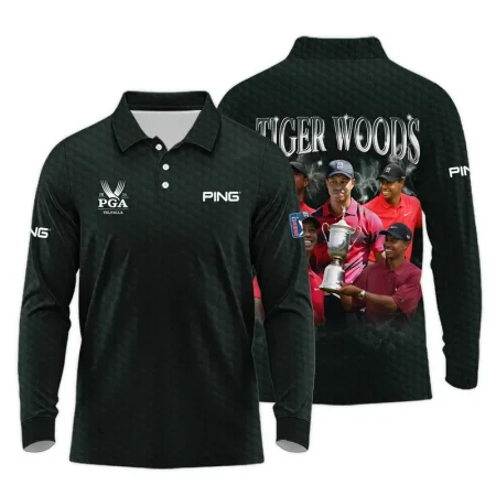Golf Tiger Woods Fans Loves 152nd The Open Championship Ping Long Polo Shirt Style Classic