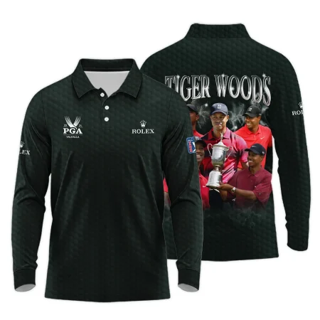 Golf Tiger Woods Fans Loves 152nd The Open Championship Rolex Long Polo Shirt Style Classic