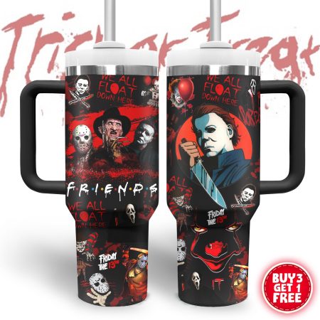 Halloween Friends TV Series Custom Stanley Quencher  30oz or 40oz Stainless Steel Tumbler With Handle HG Stainless Steel Tumbler
