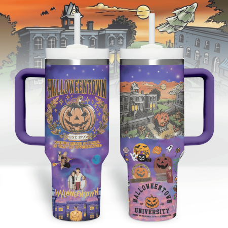 Halloweentown TV Series Custom Stanley Quencher  30oz or 40oz Stainless Steel Tumbler With Handle HG Stainless Steel Tumbler With Handle