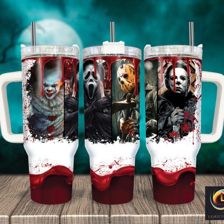 Horror Characters Movies Custom  Quencher 30 or 40oz  Stainless Steel Tumbler HG With Handle