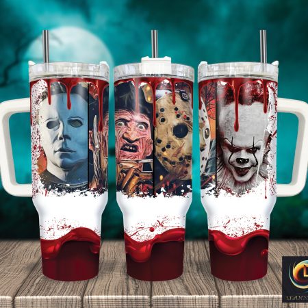 Horror Characters Movies Custom  Quencher 30 or 40oz  Stainless Steel Tumbler HG With Handle