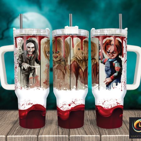Horror Characters Movies Custom  Quencher 30 or 40oz  Stainless Steel Tumbler HG With Handle