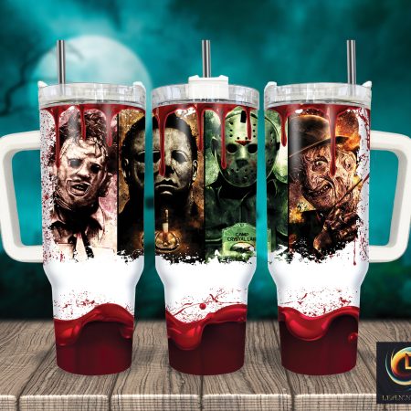 Horror Characters Movies Custom  Quencher 30 or 40oz  Stainless Steel Tumbler HG With Handle