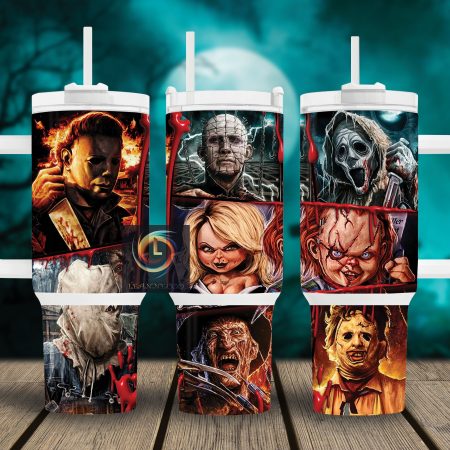 Horror Characters Movies Custom  Quencher 30 or 40oz  Stainless Steel Tumbler HG With Handle