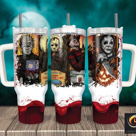 Horror Characters Movies Custom  Quencher 30 or 40oz  Stainless Steel Tumbler HG With Handle