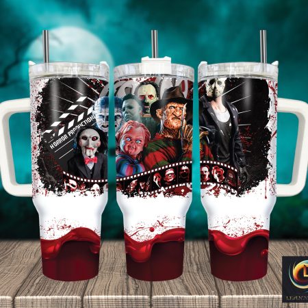 Horror Characters Movies Custom  Quencher 30 or 40oz  Stainless Steel Tumbler HG With Handle
