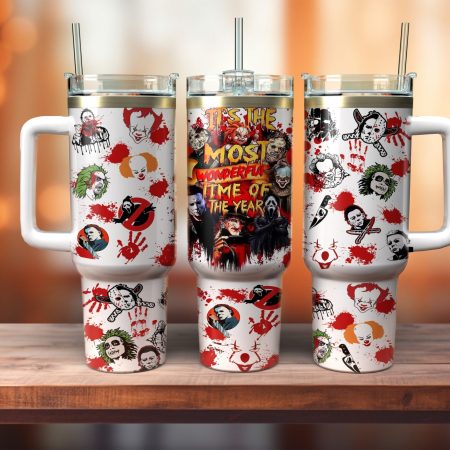 Horror Movie Characters Movies Custom  Quencher 30 or 40oz  Stainless Steel Tumbler HG With Handle