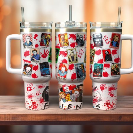 Horror Movie Characters Movies Custom  Quencher 30 or 40oz  Stainless Steel Tumbler HG With Handle